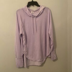 Athletic Works Lavender Cowl Neck Hoodie with thumb holes [Size: XL]